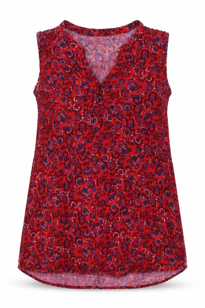 Womens UK Size XL Gap Red Tunic Blouse
