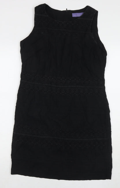 Autonomy Womens Black Cotton A-Line Size 14 Round Neck Zip