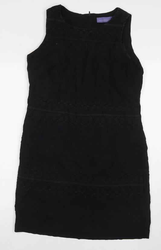 Autonomy Womens Black Cotton A-Line Size 14 Round Neck Zip