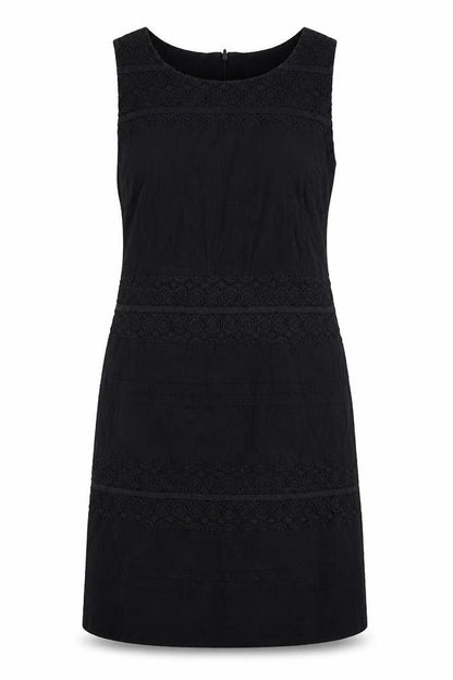 Autonomy Womens Black Cotton A-Line Size 14 Round Neck Zip