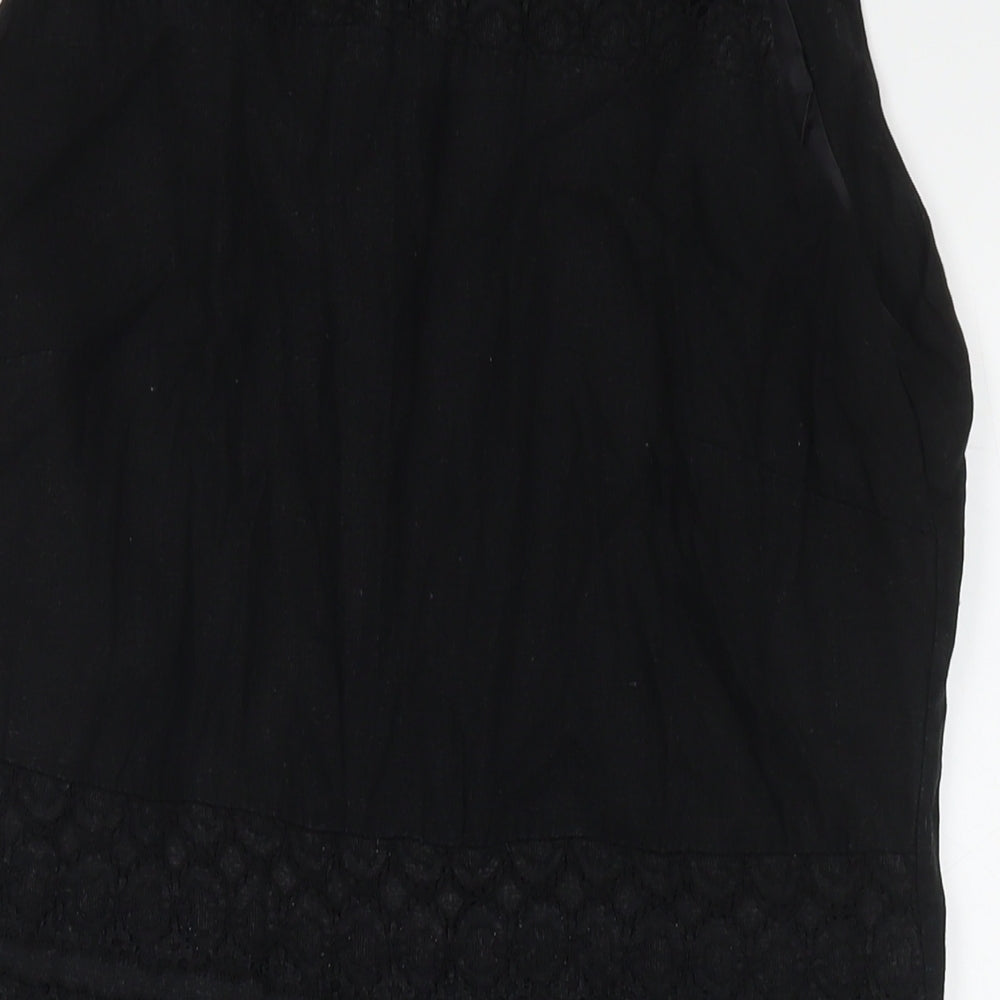 Autonomy Womens Black Cotton A-Line Size 14 Round Neck Zip