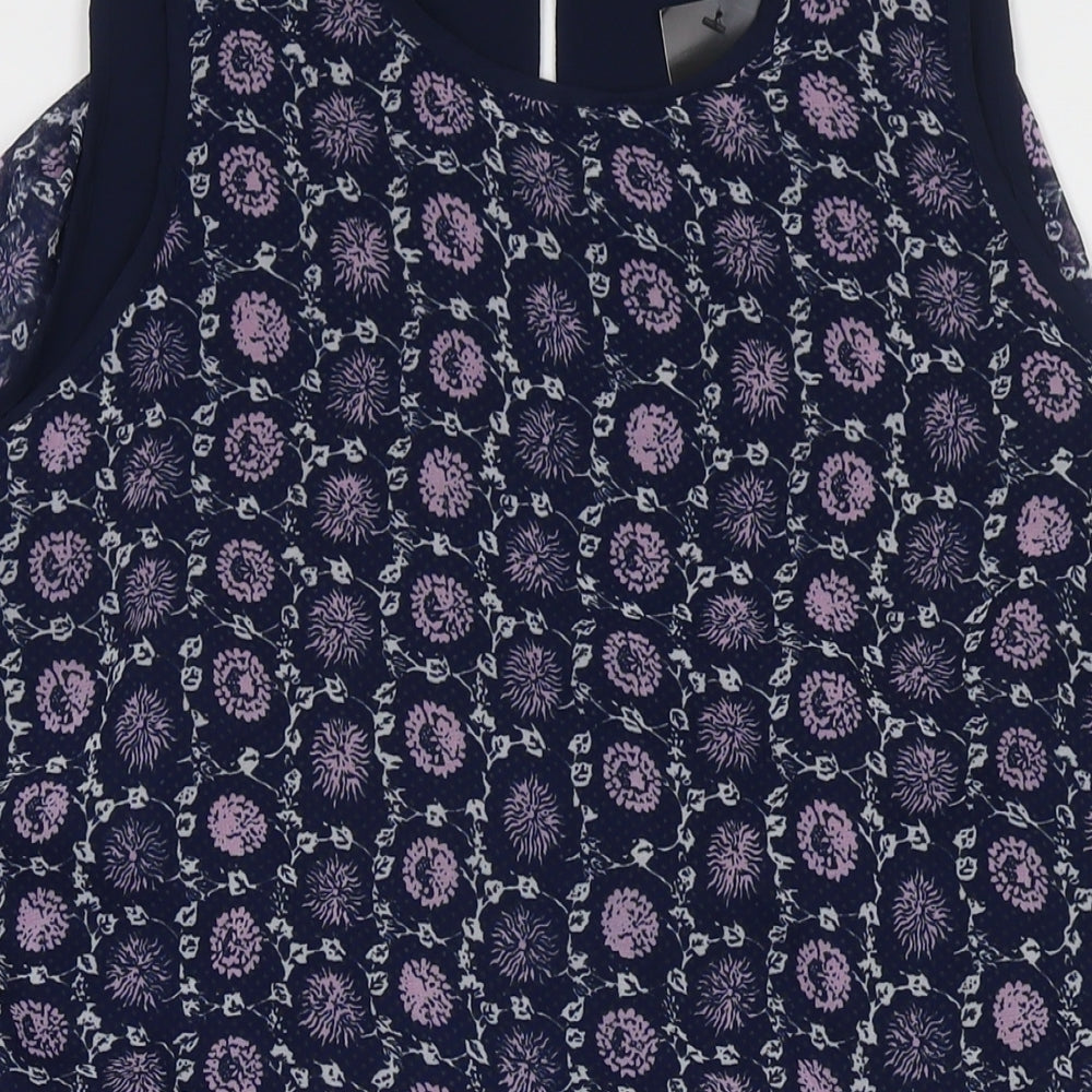 NEXT Womens Blue Polyester A-Line Size 22 Round Neck Pullover