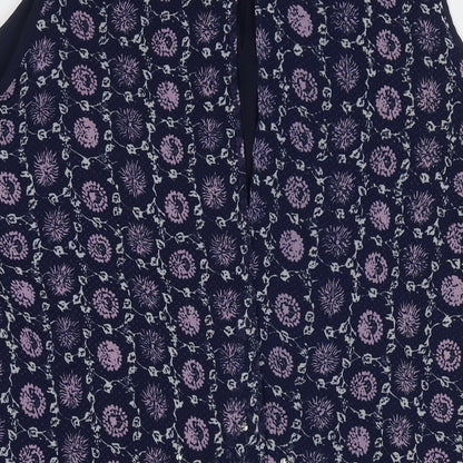 NEXT Womens Blue Polyester A-Line Size 22 Round Neck Pullover