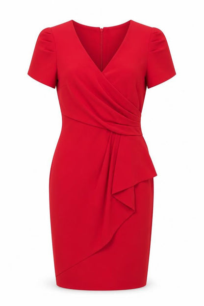 Phase Eight Womens Pink Polyester A-Line Size 8 V-Neck Zip