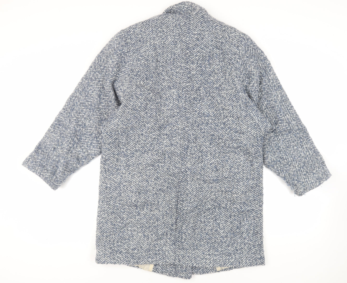 Womens UK Size S Mango Blue Overcoat