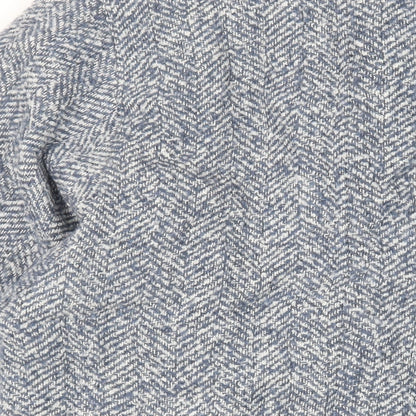 Womens UK Size S Mango Blue Overcoat