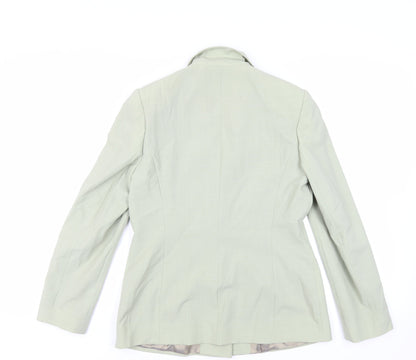 J.Taylor Womens Green Jacket Blazer Size 12 Button