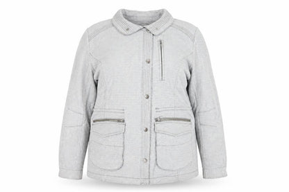 Next Womens Grey Geometric Jacket Size 18 Zip