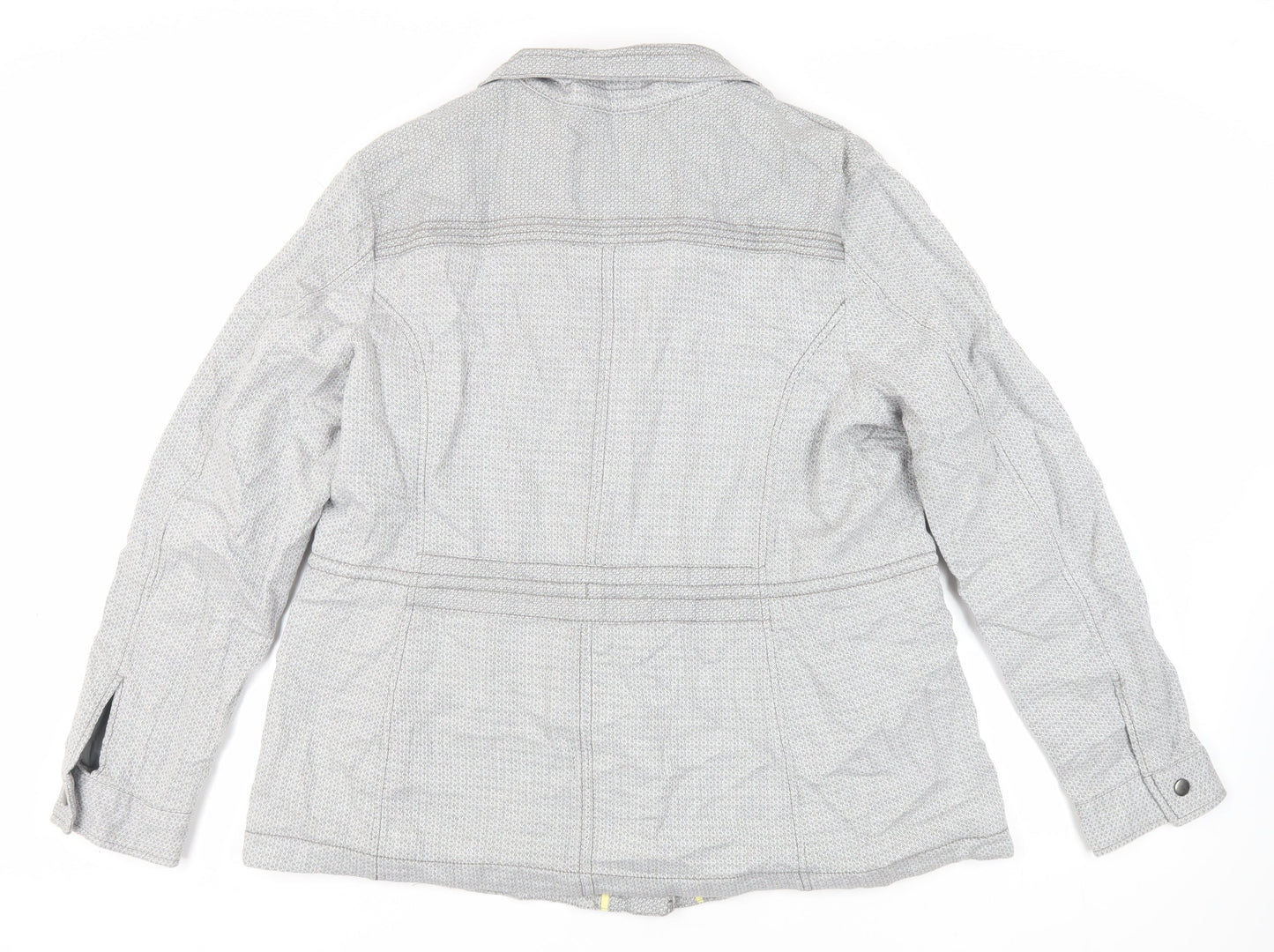 NEXT Womens Grey Geometric Jacket Size 18 Zip