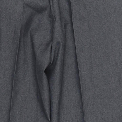 Greenwoods Mens Grey Polyester Dress Pants Trousers Size 38 in L30 in Regular Zip