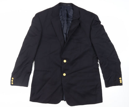 Mens UK Size 44 Terry de Havilland Regular Black Suit Jacket