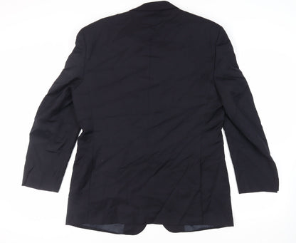 Mens UK Size 44 Terry de Havilland Regular Black Suit Jacket