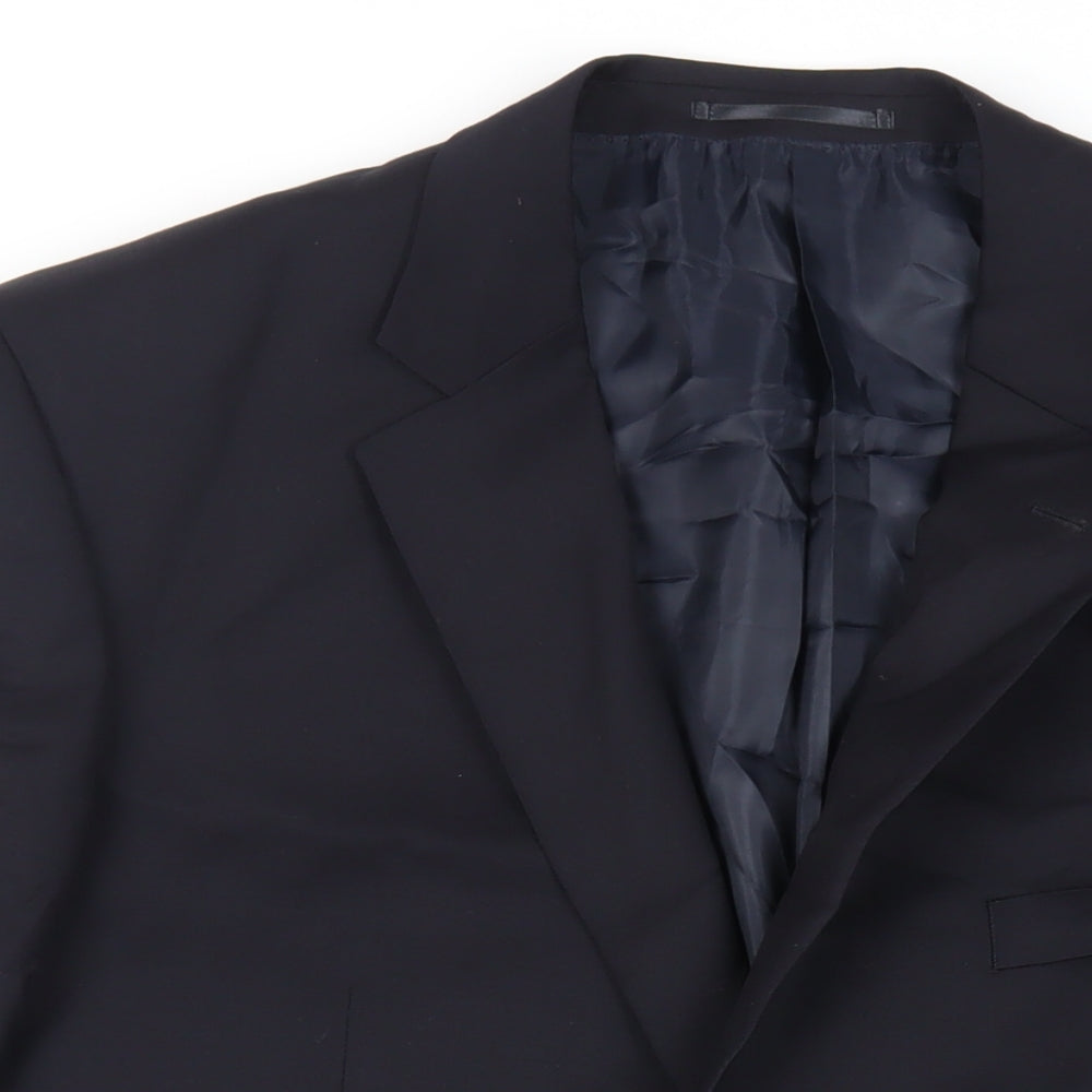 Mens UK Size 44 Terry de Havilland Regular Black Suit Jacket