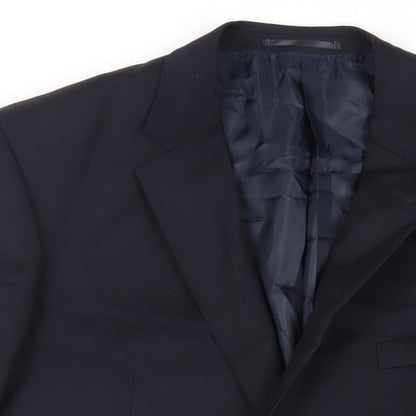 Mens UK Size 44 Terry de Havilland Regular Black Suit Jacket