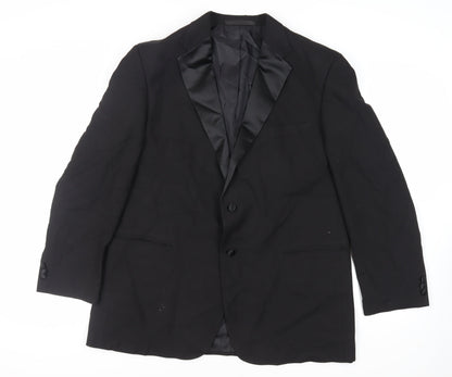 Mens UK Size 46 Marks and Spencer Regular Black Suit Tuxedo