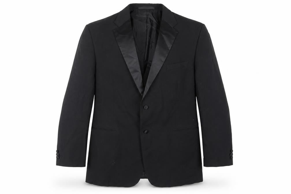 Mens UK Size 46 Marks and Spencer Regular Black Suit Tuxedo