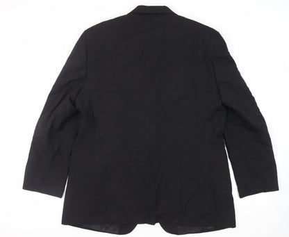 Mens UK Size 46 Marks and Spencer Regular Black Suit Tuxedo