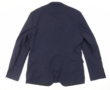 ASOS Mens Blue Polyester Jacket Suit Jacket Size 42 Regular
