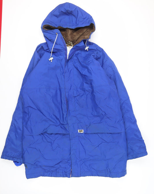 Mens UK Size L Bradsport Blue Windbreaker Coat