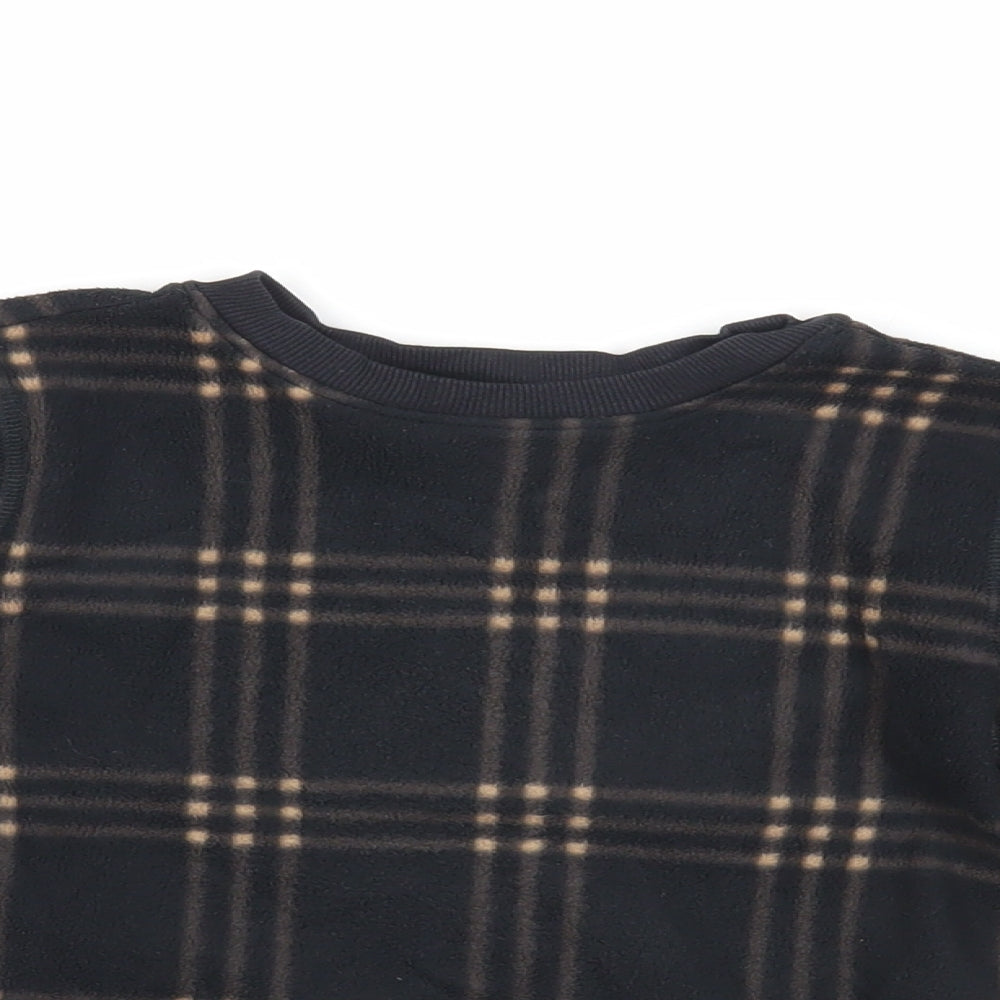 NEXT Boys Black Plaid Polyester Pullover Sweatshirt Size 4 Years Pullover