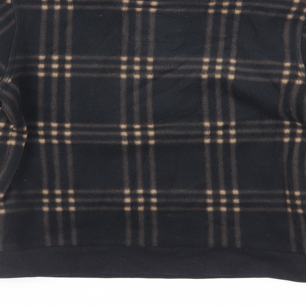 NEXT Boys Black Plaid Polyester Pullover Sweatshirt Size 4 Years Pullover