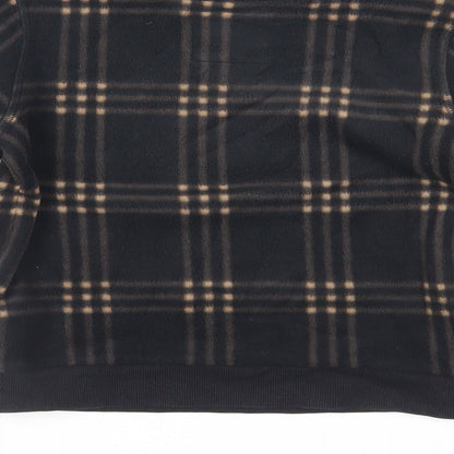 NEXT Boys Black Plaid Polyester Pullover Sweatshirt Size 4 Years Pullover