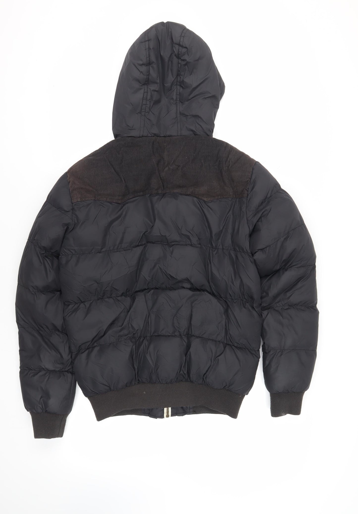 Mens UK Size S Brave Soul Black Puffer Jacket