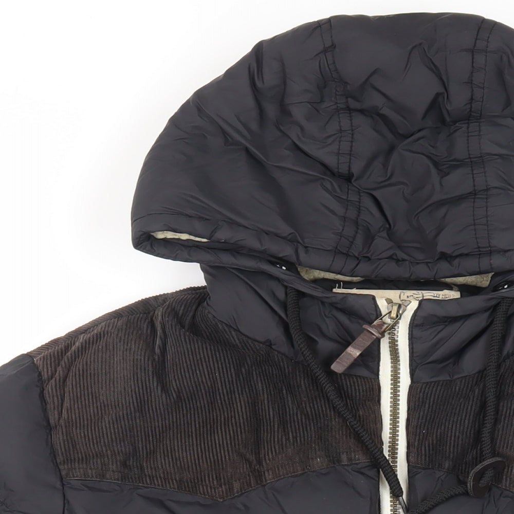 Mens UK Size S Brave Soul Black Puffer Jacket
