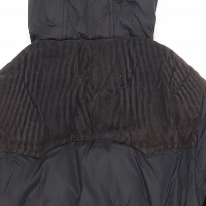 Mens UK Size S Brave Soul Black Puffer Jacket