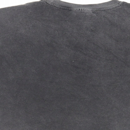 Womens UK Size 6 Topshop Grey Basic T-Shirt