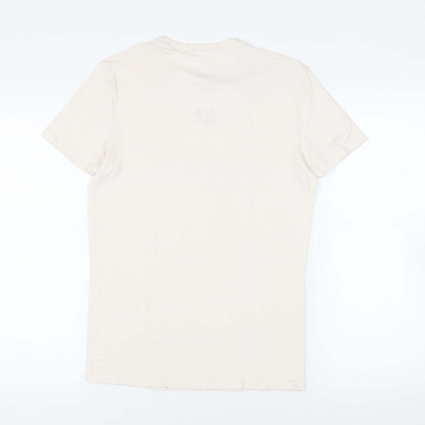 Marks and Spencer Mens Ivory Acrylic T-Shirt Size S Crew Neck - Thermal