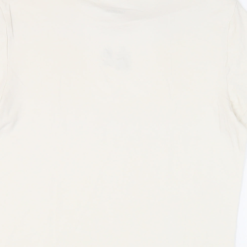 Marks and Spencer Mens Ivory Acrylic T-Shirt Size S Crew Neck - Thermal