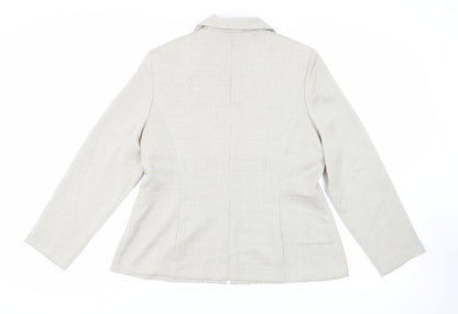 Warp+Weft Womens Green Jacket Blazer Size 16 Button