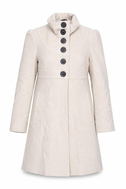 Womens UK Size 10 NEXT Beige Pea Coat
