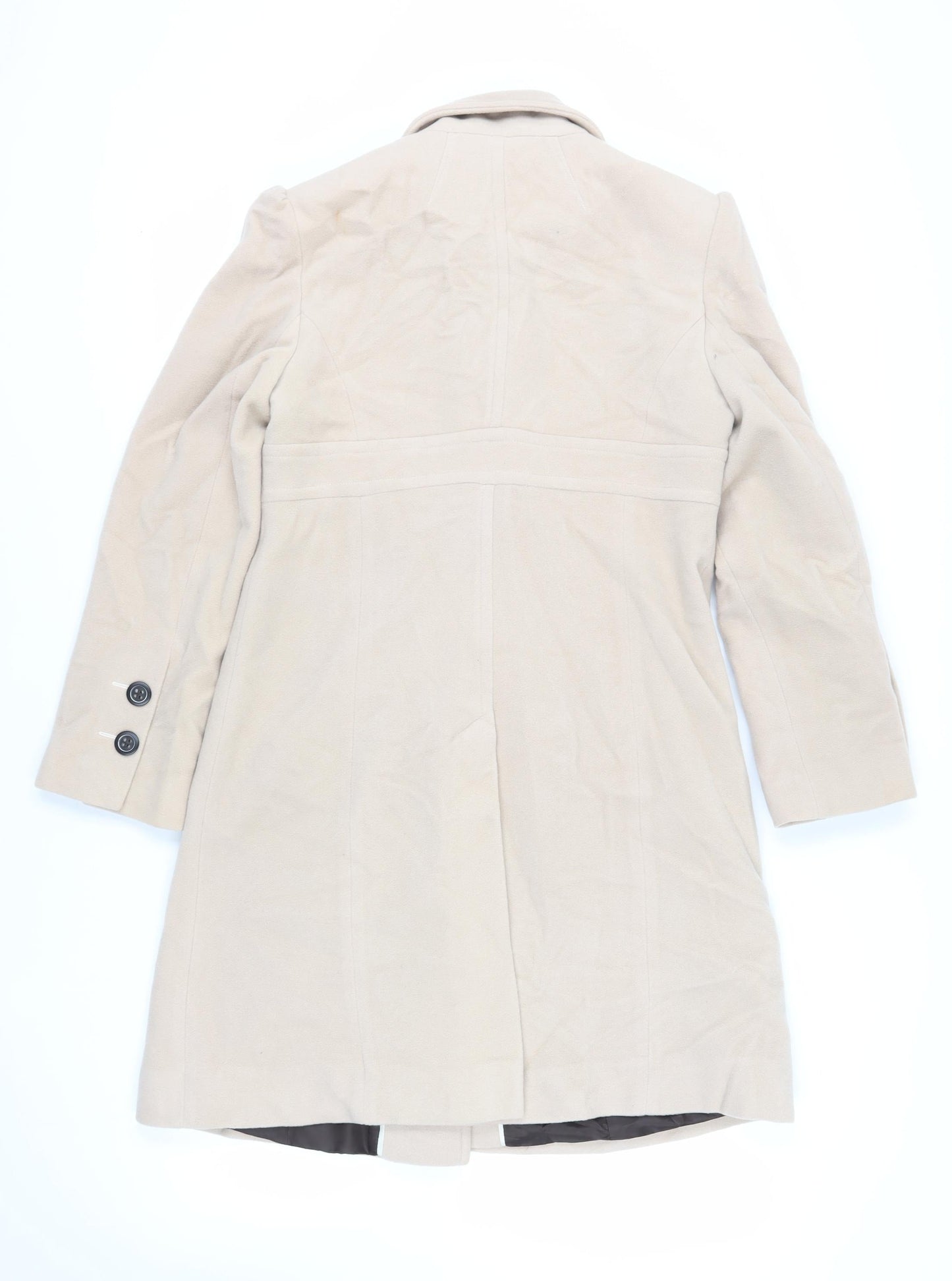 Womens UK Size 10 NEXT Beige Pea Coat