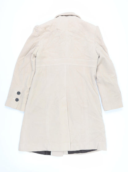 Womens UK Size 10 NEXT Beige Pea Coat