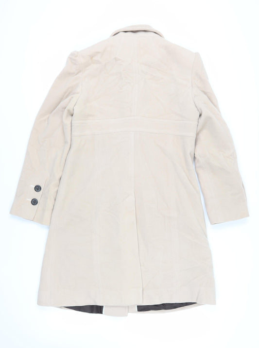 Womens UK Size 10 NEXT Beige Pea Coat