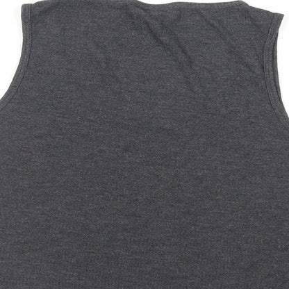 Womens UK Size 16 Topshop Grey Cropped Tank