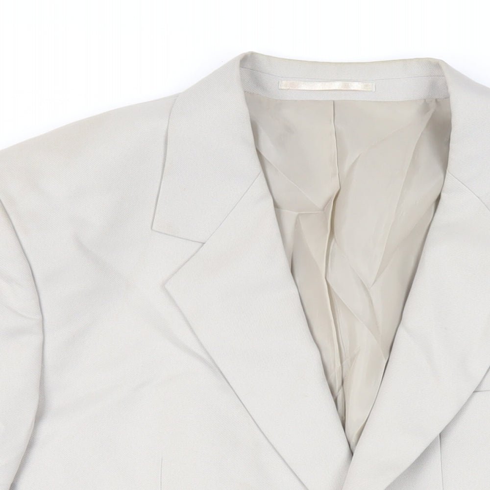 Mens UK Size 44 Chums Regular Beige Suit Jacket