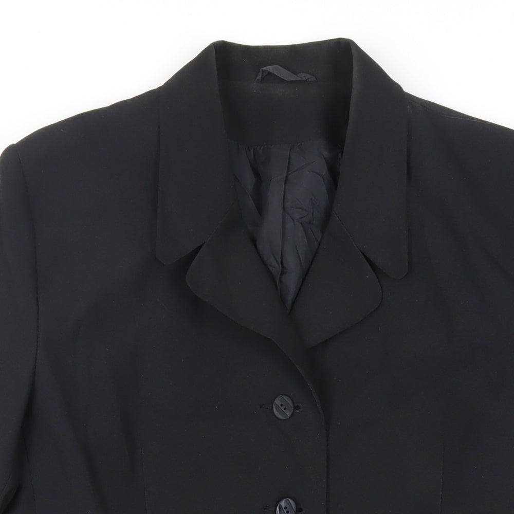 Womens UK Size 12 Classic Woman Black Jacket