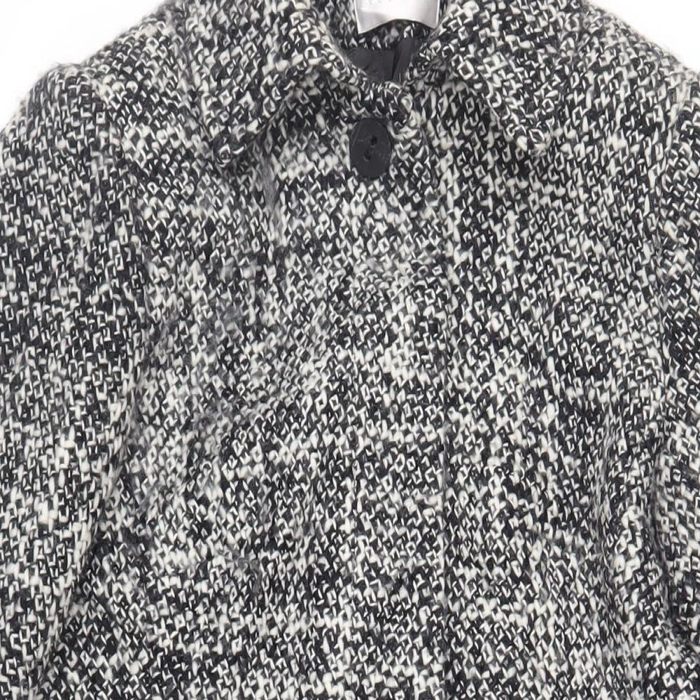Womens UK Size 12 Yazz Black Overcoat