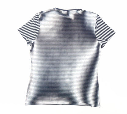 Womens UK Size 14 Marks and Spencer Blue Basic T-Shirt