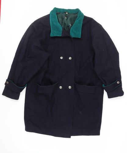 Womens UK Size 14 Miss Smith Blue Overcoat