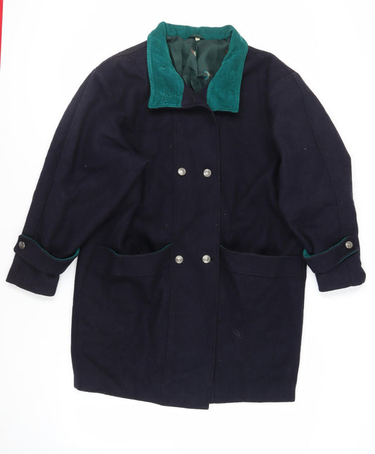 Womens UK Size 14 Miss Smith Blue Overcoat