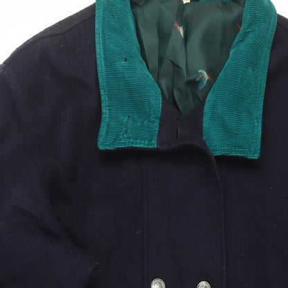 Womens UK Size 14 Miss Smith Blue Overcoat