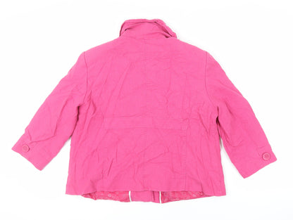 Klass Womens Pink Jacket Blazer Size 18 Button