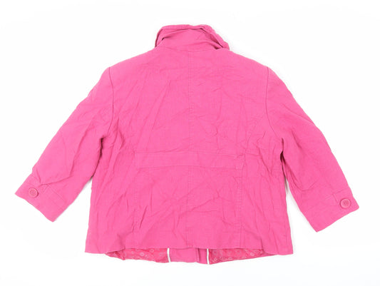 Klass Womens Pink Jacket Blazer Size 18 Button