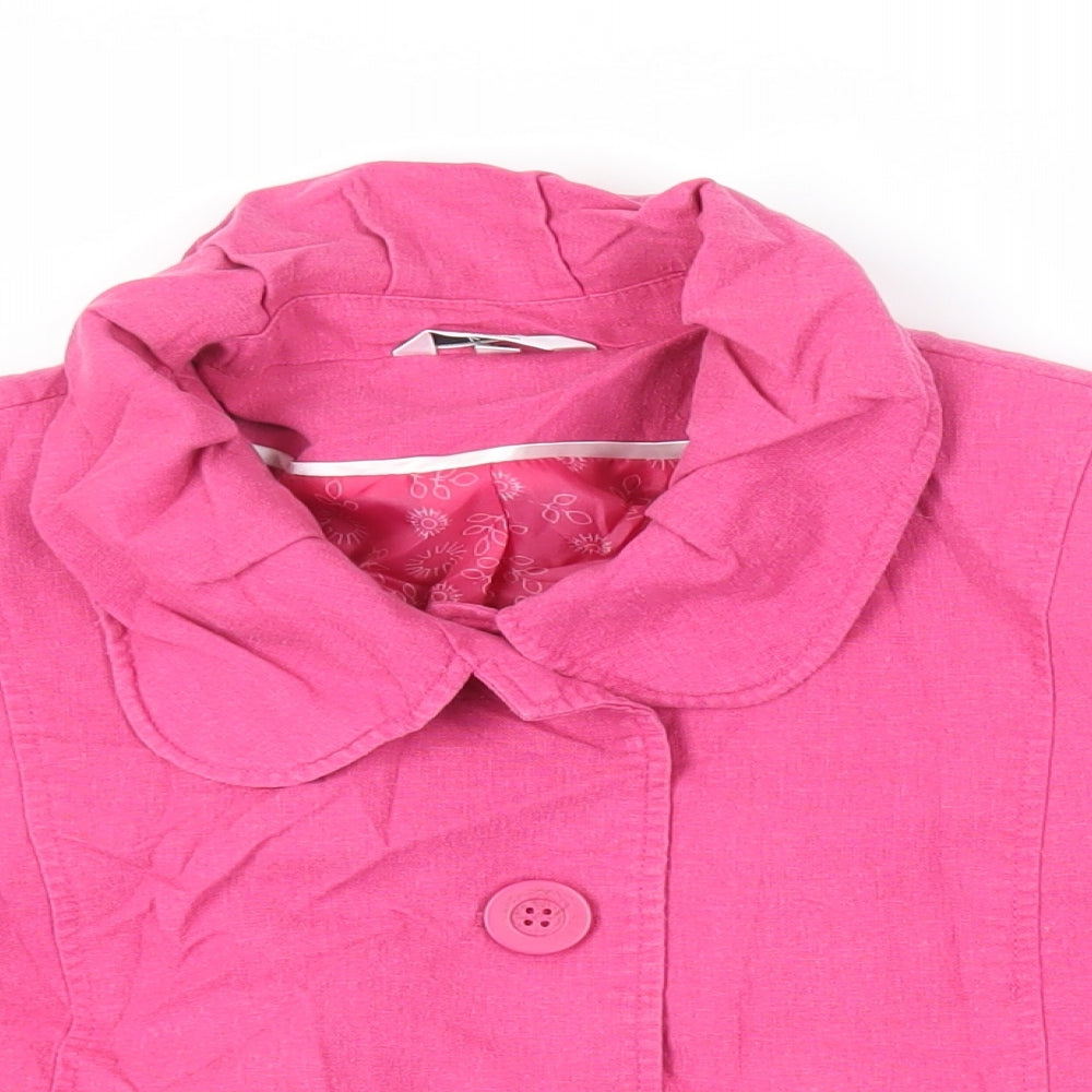 Klass Womens Pink Jacket Blazer Size 18 Button