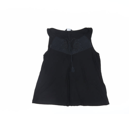 Womens UK Size 8 Dorothy Perkins Black Basic Tank