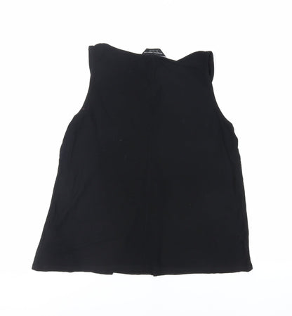 Womens UK Size 8 Dorothy Perkins Black Basic Tank